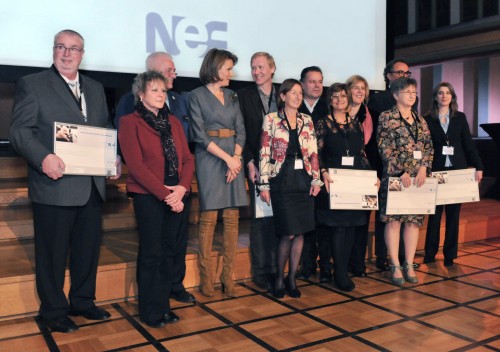 Prinses Mathilde en de laureaten van de EFID Awards 2012.